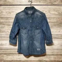 『STOOGE&CO』 ストゥージアンドコー 七分袖 デニムシャツ【S】