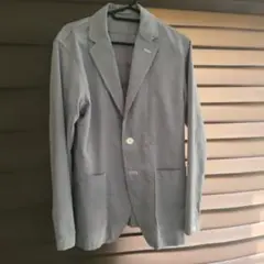 グレー ストライプ ブレザー