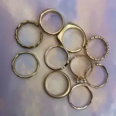 ゴールド風リング10個セット