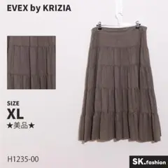 ★美品★ EVEX by KRIZIA スカート　フレア　膝丈　ティアード　裏地