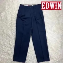 【美シルエット】EDWINエドウィン スラックス　M センタープレス　タック