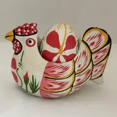 アジアン雑貨　木製ニワトリと 卵