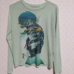 ティンカーベル 長袖Tシャツ ミントグリーン