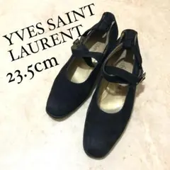 YVES SAINT LAURENT パンプス 23.5㎝ ブラック クロス