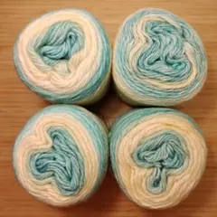 グラデーション毛糸 クリームソーダ 4個（計約400g)
