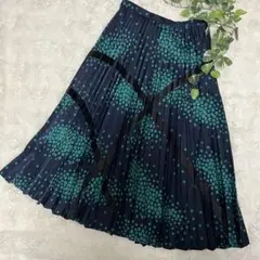 美品☆ランバン LANVIN 柄プリーツスカート