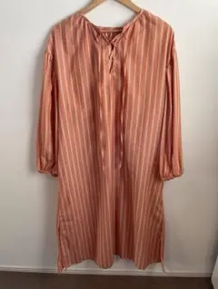 Lowy by Corners シャツワンピース　ストライプ　オレンジ