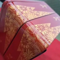 輪島塗　牡丹紋様　四段重箱 輪島塗 牡丹紋様 四段重箱
