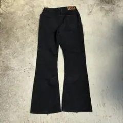 70s Lee vintageフレアデニム 黒 刺繍タグ Lot202 リー