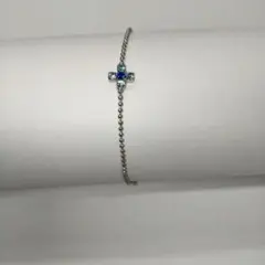 ブレスレット 水色クロス