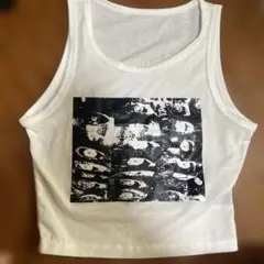 SHEIN 白黒プリント タンクトップ XS