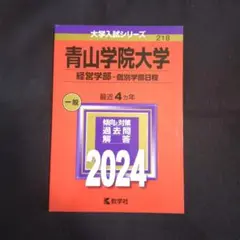 【24時間以内発送】青山学院大学(経営学部―個別学部日程)2024年版