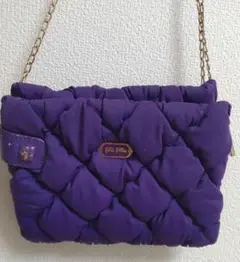 Folli Follie　紫色 キルティング ショルダーバッグ