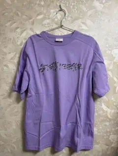 パープル プリント　グラフィック　 Tシャツ
