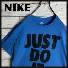 【即完モデル‼︎】NIKE◎青 スウォッシュ Tシャツ C879