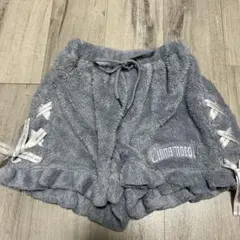 美品★シナモン★ふわふわ&リボン付きブルー系短パン★150