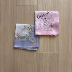 【未使用】綿100% ハンカチセット　 NINA RICCI 、WEDGWOOD