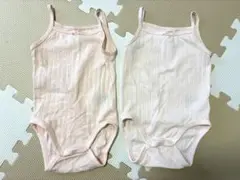 H&M ベビー肌着 ロンパース ピンク 2枚セット