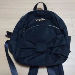 【新品】メゾピアノジュニア　リュック　黒　リボン