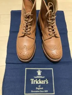 超美品 Trickers カントリーブーツ マロン cシェイド
