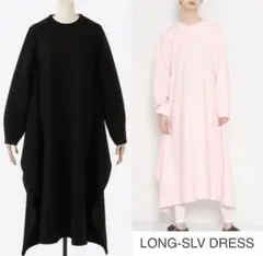 美品 HYKEハイクLONG SLV DRESS 黒 ¥38,500