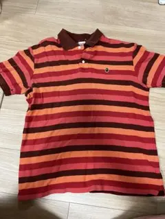 BAPE ストライプ ポロシャツ Mサイズ　ape メンズ