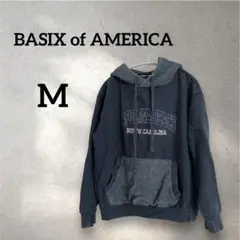 BASIX of AMERICA 【M】フード付きパーカー ネイビー