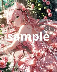 A4サイズ　ポスター　AIイラスト　美麗　アニメ　アニメイラスト　No.239