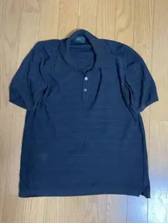 ナ*リ様 ザノーネZANONE スキッパー、ニットポロシャツ、ダークブルー、サイ ザノーネZANONE スキッパー、ニットポロシャツ、ダークブルー