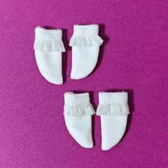 オビツ11サイズ フリルソックス ホワイト 2点セット