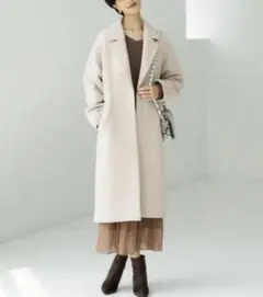 【美品】グリーンレーベルリクラシングFAbRICA FFCロングチェスターコート
