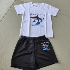 トラレロトラララ AIモンスター サメプリント Tシャツ＆ショートパンツ 110