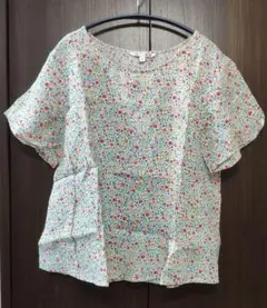 美品　ユニクロ　リバティ　ロンドン　プレミアムリネンブラウス　麻 S