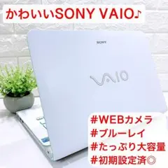 【人気のSONY VAIO✨】WEBカメラ/ブルーレイ/大容量/初期設定済✨