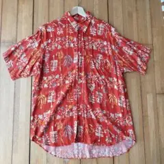 アロハシャツ フランス製 レーヨン Mサイズ made in france