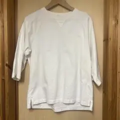 ユニクロ オーバーサイズTシャツ(七分袖)白M