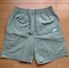 [美品] NIKE カーゴ ハーフパンツ Mサイズ カーキ グリーン ウーブン
