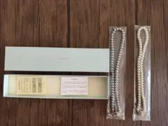 新品　未使用　パールネックレス 2本セット シルバー ホワイト
