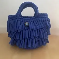 ネイビー フリンジスパゲッティバッグ