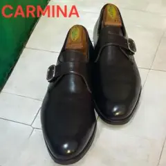 【訳あり】カルミナ モンクストラップシューズ　 ダークブラウン 10.5