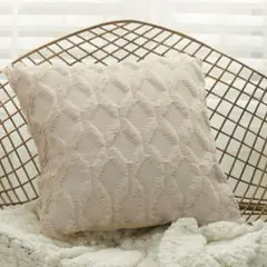 新品未使用＊北欧風 クッションカバー ベージュ 1枚 45×45cm おしゃれ