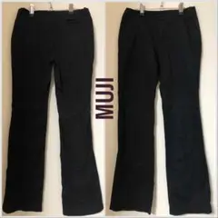 MUJI カジュアルパンツ 黒 W70