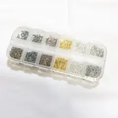 アクセサリーパーツ カニカン 丸カン 2種類/6色セット留め具 金具 手芸用