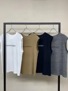 カフネ　slub cotton logo tee グレー　秋新作！
