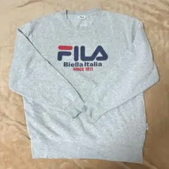 FILA グレー トレーナー ロゴ入り