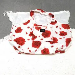 入手困難 DaTuRa エコバッグ バラ プリント 保冷保温付きレジバッグ