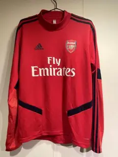 アーセナル Arsenal adidas 長袖ジャージ 赤 レッド 一部穴開き有