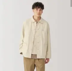 無印良品　MUJI 紳士　木の実から作ったカポック混ヘリンボーン　カバーオールS