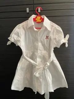 ホワイトワンピース キャラクター刺繍付き