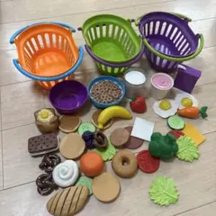 ごっこ遊び 食べ物セット バスケット付き